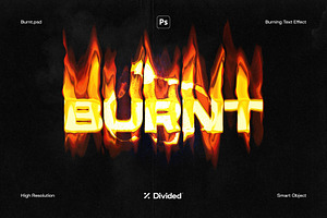 Burnt Flaming Text Effect