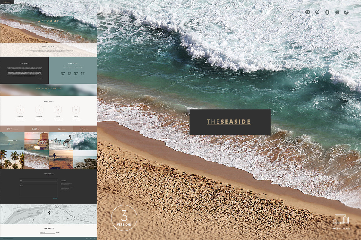 Seaside - One Page Template HTML, a Landing Page Template by CapitalTemplate2 (Photo 1 of 5)