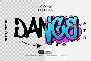 Dance Graffiti Text Effect Style