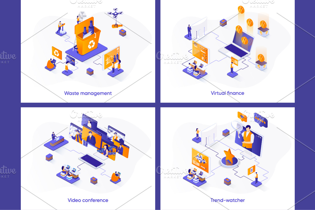 Isometric Concept Illustration Kit, a Templates & Theme by alexdndz (Photo 25 of 26)