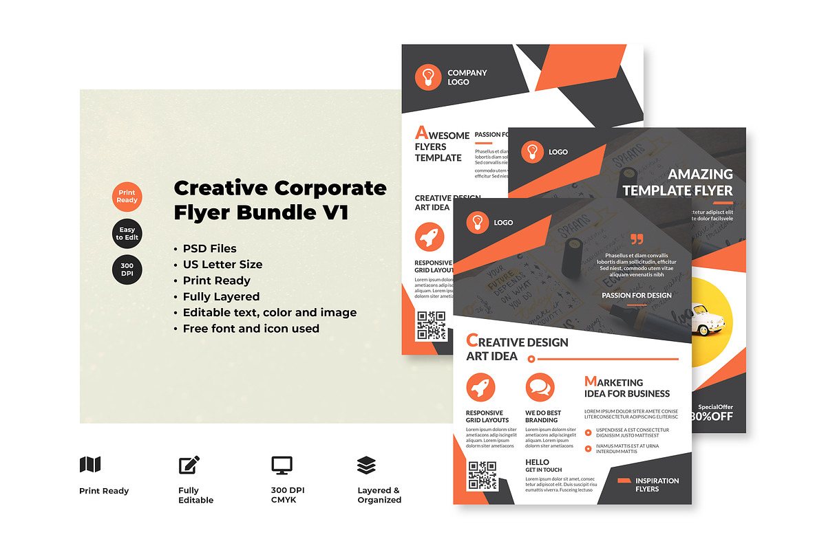 Creative Corporate Flyer Bundle V1, a Flyer Template by KHIDD (Photo 1 of 4)