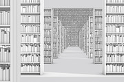 Book shelves, a Furniture 3D Model by happy brush (Thumbnail 8 of 9)