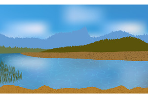 Beautiful autumn day outdoor, water