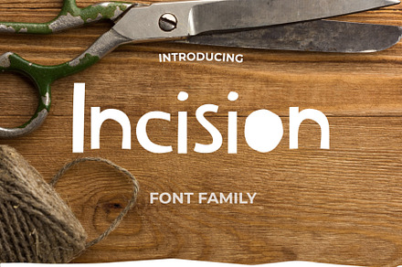 Incision Cutout Font Family, a Sans Serif Font by Craft Graphic Type