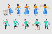 3D Online Shopping Character Kit, a Scene 3D Model by Flat Icons (Thumbnail 6 of 8)