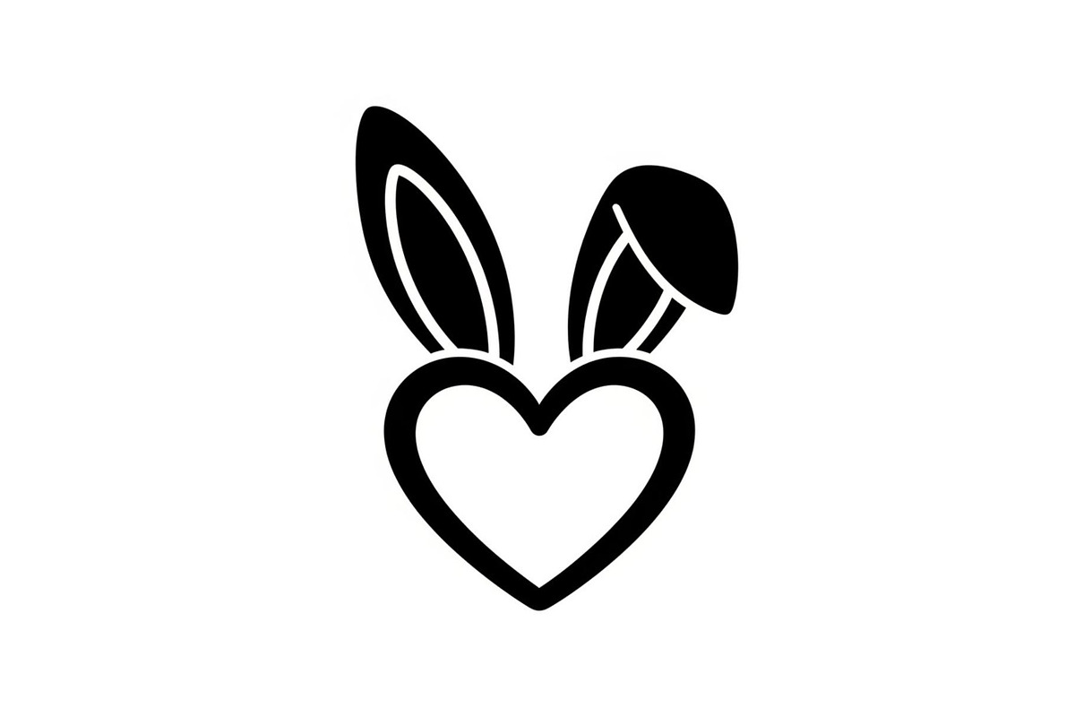Cute Bunny Love Silhouette Icons, an Illustration by Creativeshirt (Photo 50 of 51)