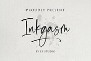 Inkgasm - Casual Script Font, a Handwritten Font by Ef Studio (Thumbnail 1 of 11)