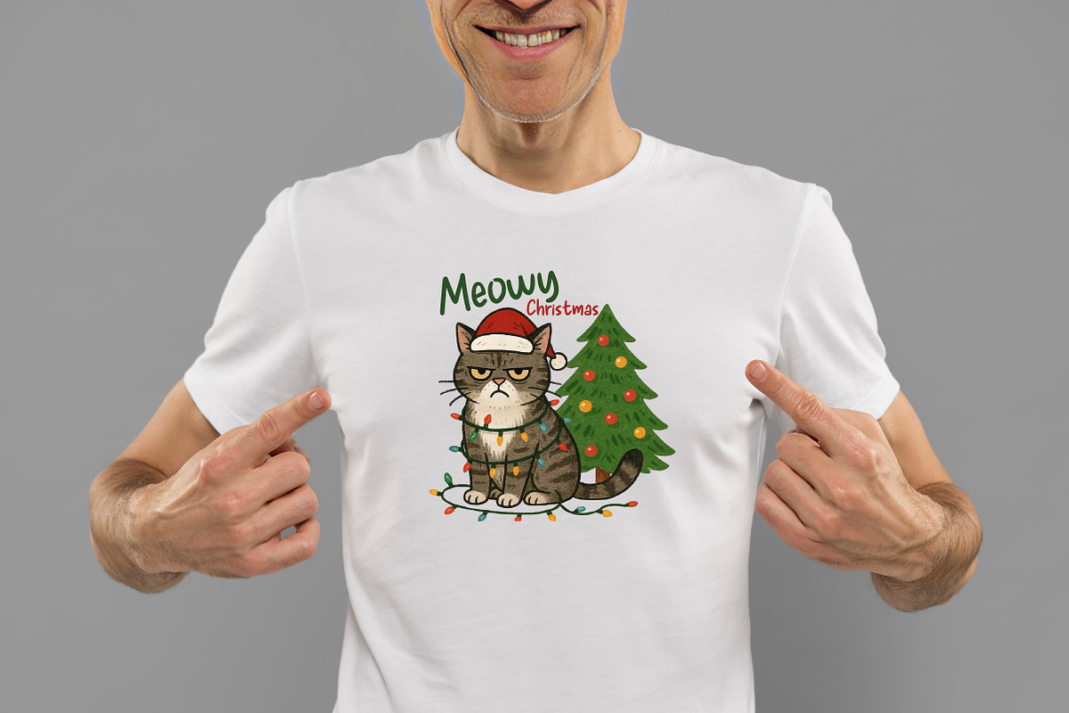 Meowy Christmas PNG, an Illustration by Daily.Designs (Photo 2 of 5)