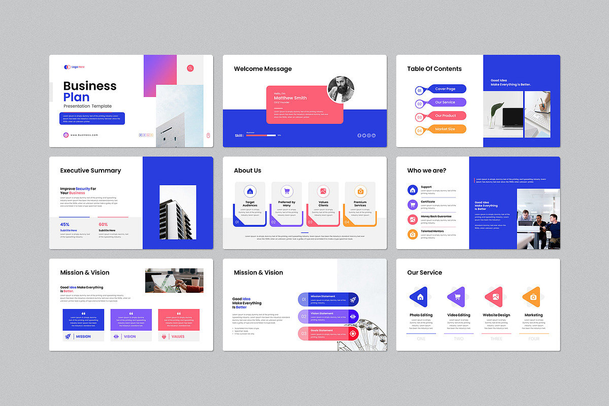 Business Plan Presentation Template preview 2