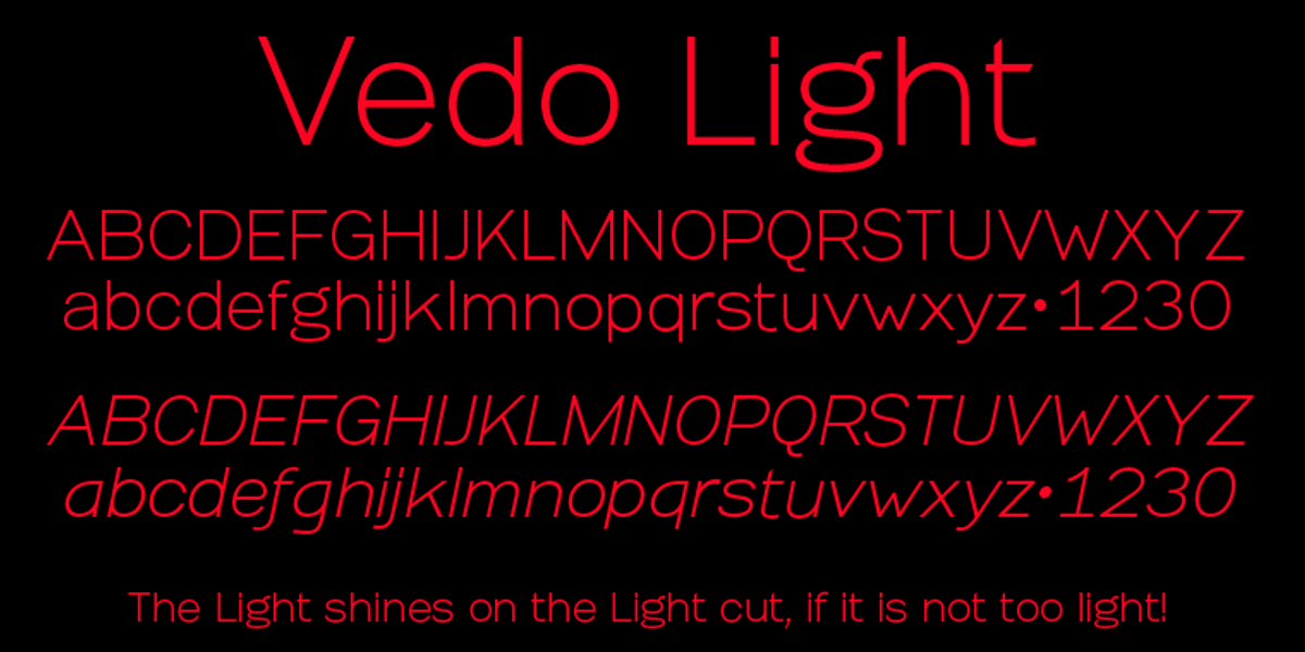 Vedo, a Sans Serif Font by Wiescher-Design (Photo 7 of 8)