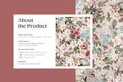 Gentle Bloom Vintage Pattern, a Pattern Graphic by Yello_illustration (Thumbnail 2 of 18)