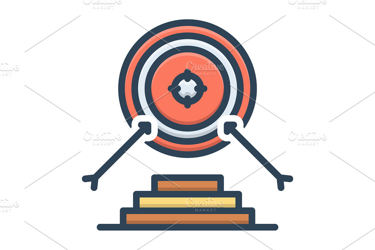 Mission target color icon, a Duotone Icon by Creative priyanka