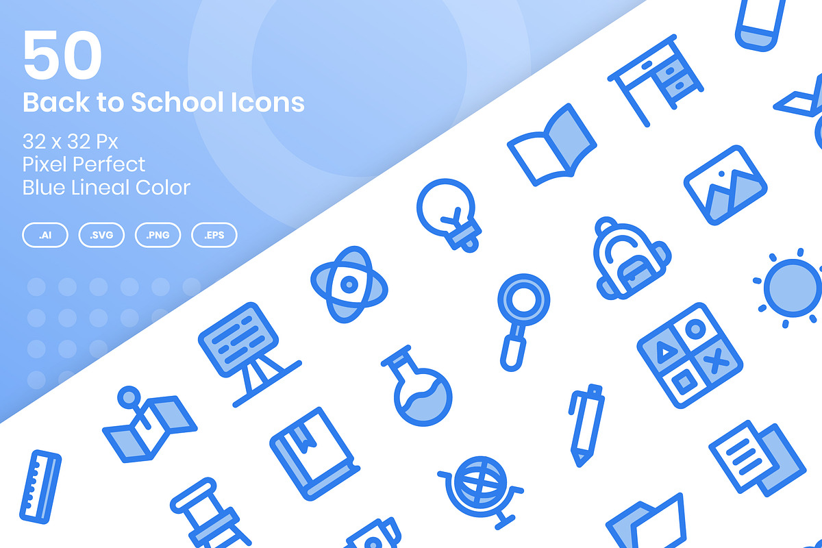50 Back to School - Lineal Color