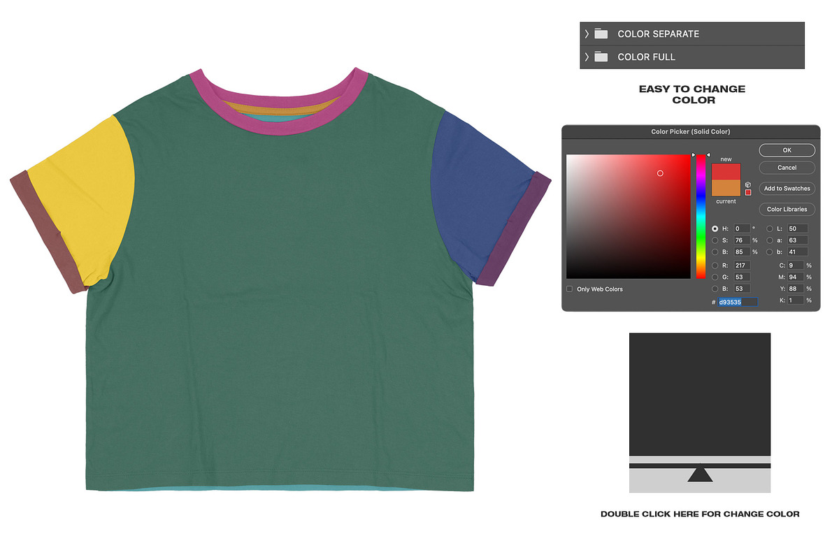 Croptop V2 - Mockup, a Shirt Mockup by DaldSgh (Photo 9 of 10)