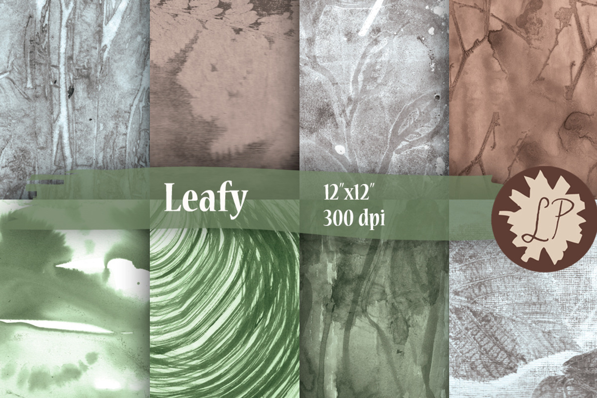 Abstract Leaf Print Papers, a Pattern Graphic by Liz Plummer (Photo 1 of 5)