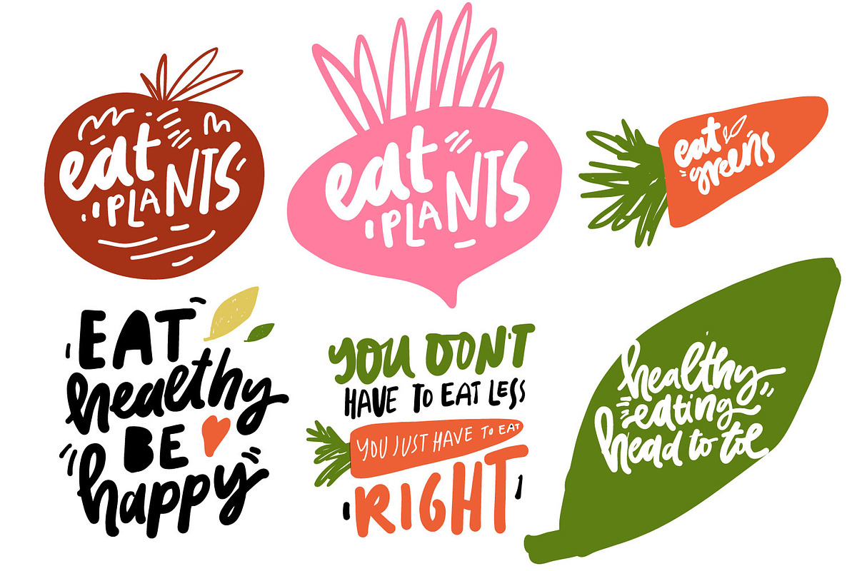 Eat plants collection, a Healthcare Illustration by Veronika M (Photo 1 of 7)