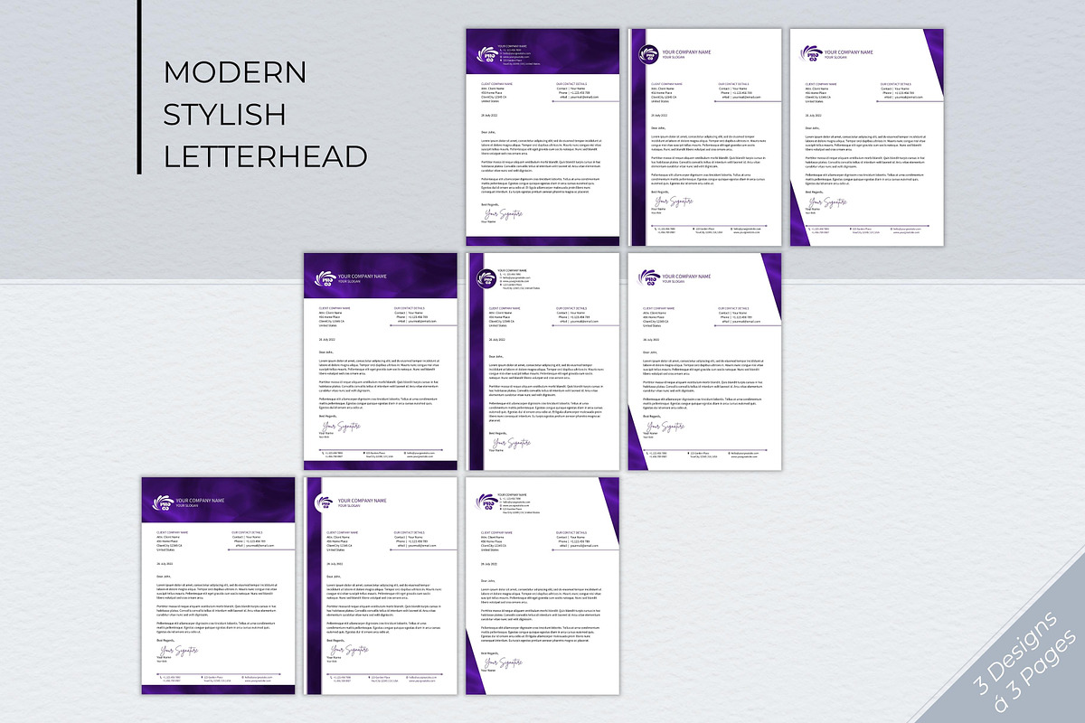 Letterhead Template Bundle - MS Word, a Stationery Template by B2 Studio (Photo 10 of 10)