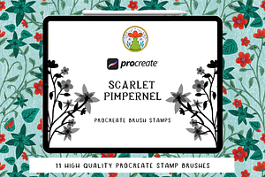 Procreate Stamps - Scarlet Pimpernel