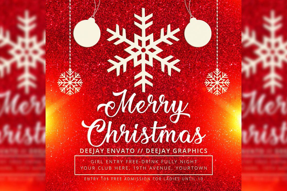 Merry Christmas Flyer, a Flyer Template by VaaniDesigns