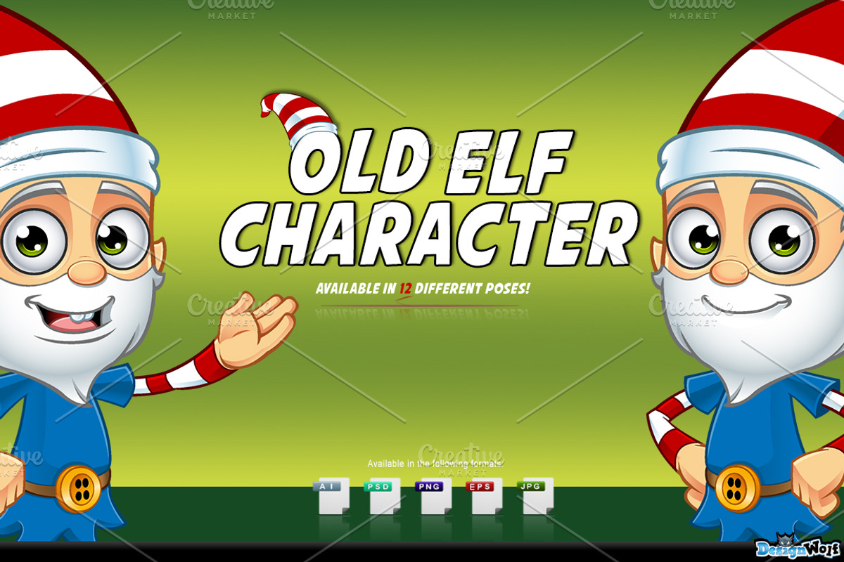 Old Elf Character, an Illustration by DesignWolf (Photo 1 of 2)