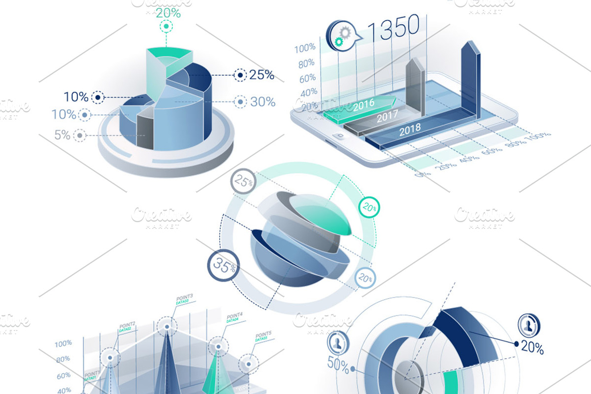 3D Corporate Infographic Elements, a Finance Illustration by ConceptCafe (Photo 2 of 3)
