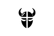 Viking helmet silhouette warrior, a Branding & Logo Template by Vectorium Studio (Thumbnail 1 of 2)