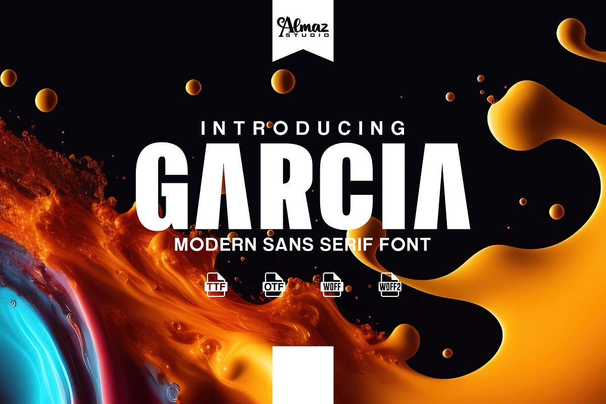 Garcia, a Sans Serif Font by almazstudio (Photo 1 of 10)