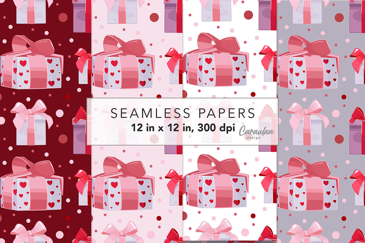 Valentine's Day Backgrounds, a Pattern Graphic by Serghei Caraulan (Photo 8 of 9)