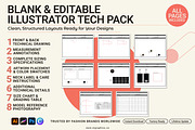 T-shirt Tech Pack Template, a Graphic by S.i. Graphics (Thumbnail 2 of 4)