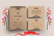 Floral Wedding Invitation Set, an Invitation Template by TemplateCrafts (Thumbnail 2 of 4)