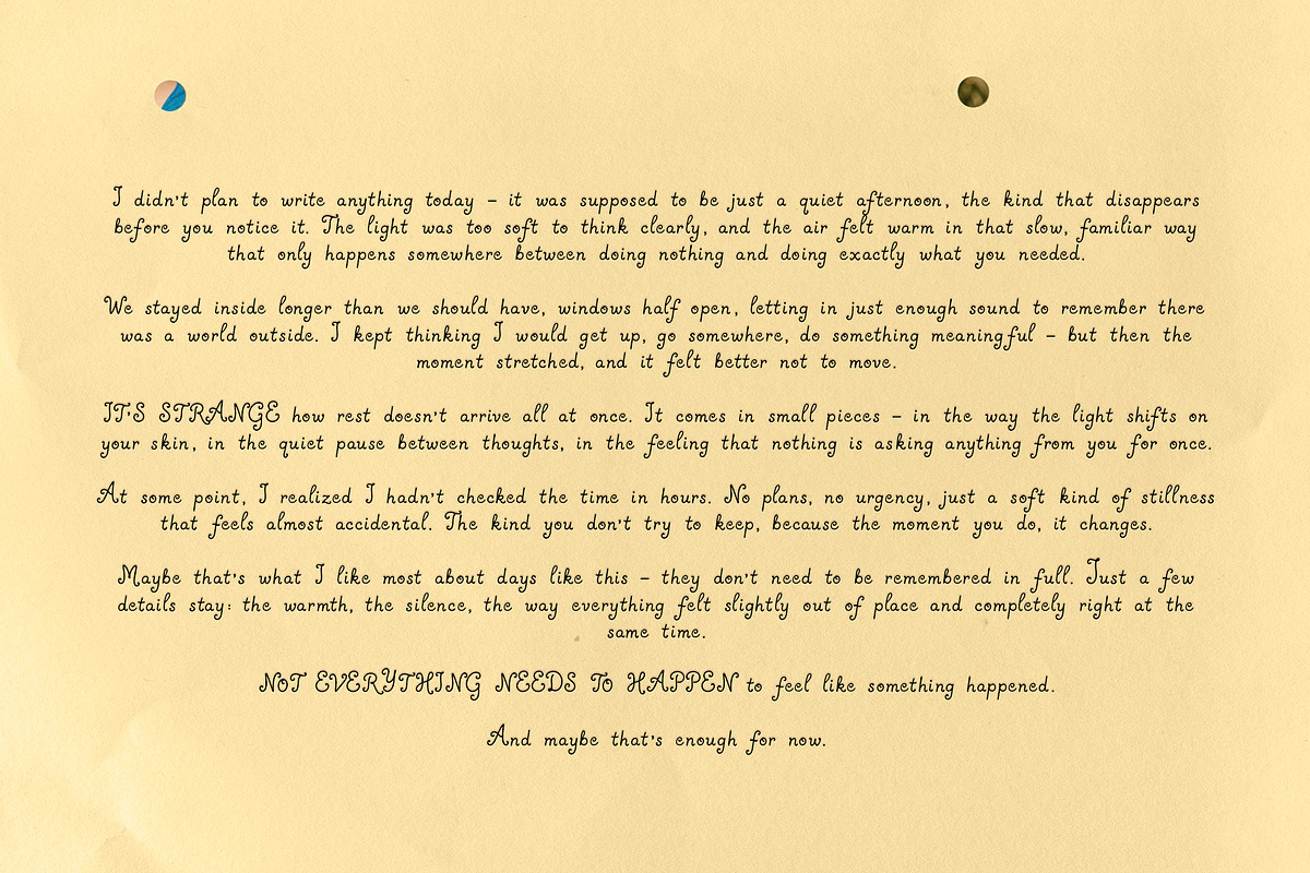 Sixteen Things: Handwritten Font, a Script Font by Mneme (Photo 4 of 8)