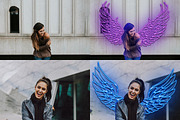 Neon Angel Wings Overlays, an Object Graphic by VligCreativeStudio (Thumbnail 4 of 6)