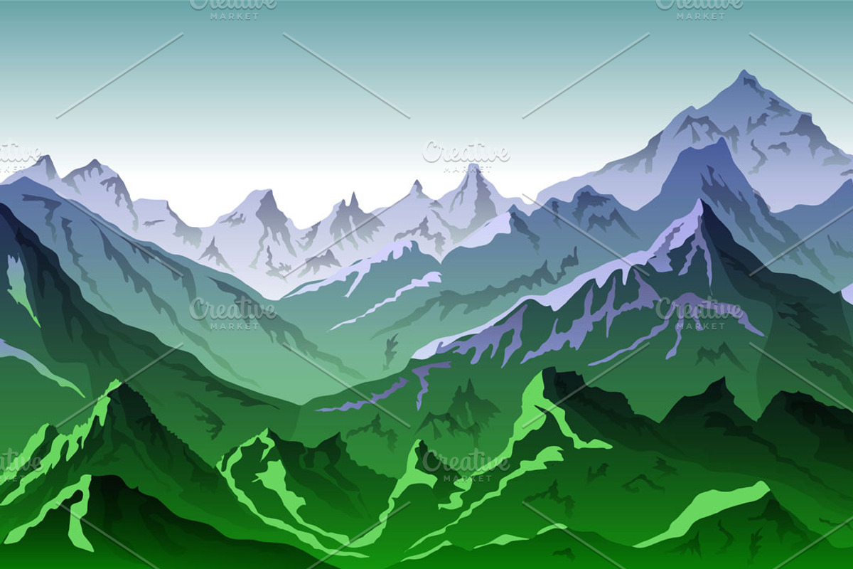 mountains illustration vector, an Illustration by Rommeo79 (Photo 5 of 6)