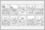 Animals in Candy Land Coloring Pages, an Animal Illustration by Lamia Emad (Thumbnail 3 of 5)