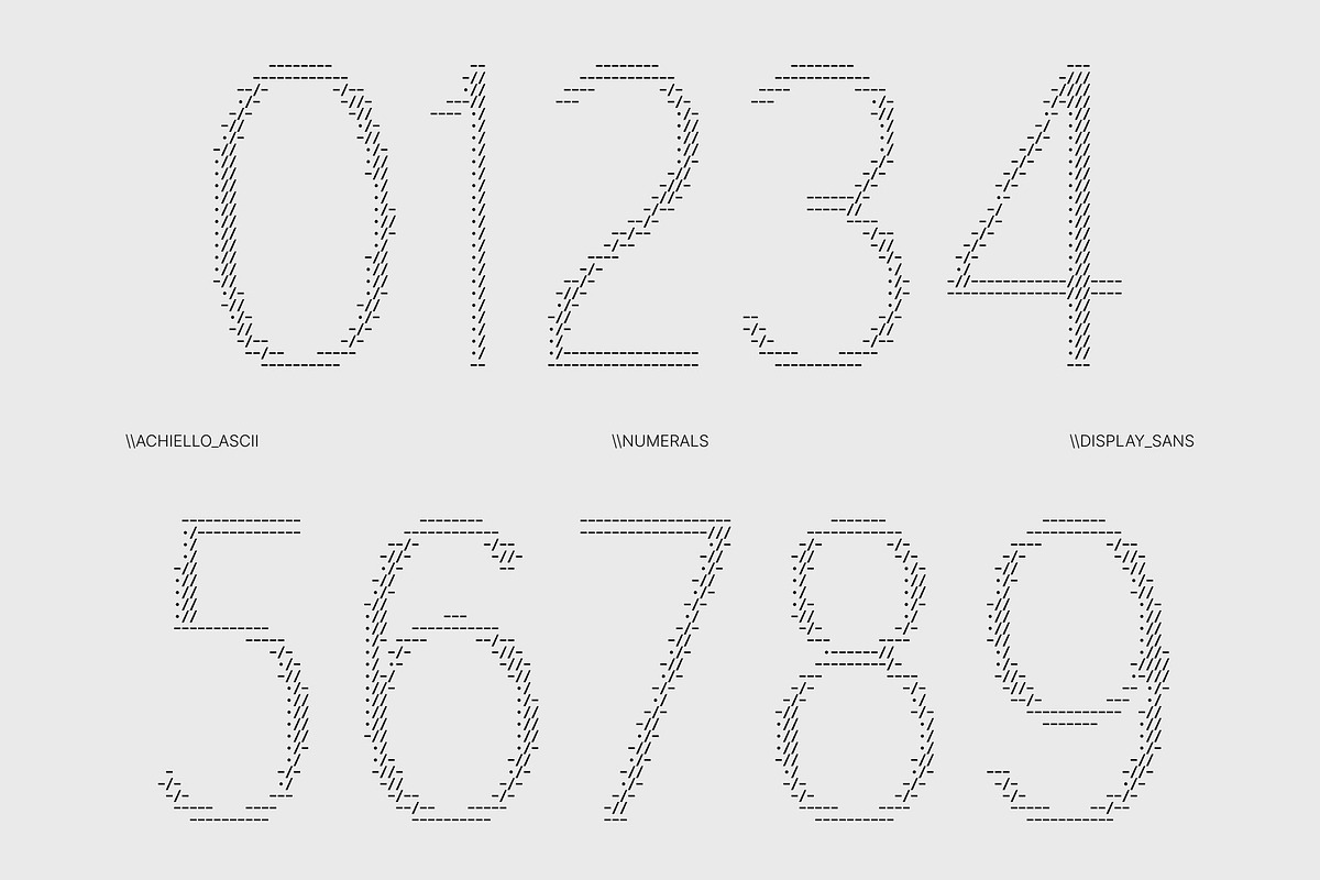 Achiello Ascii, a Sans Serif Font by Craft Supply Co. (Photo 4 of 8)