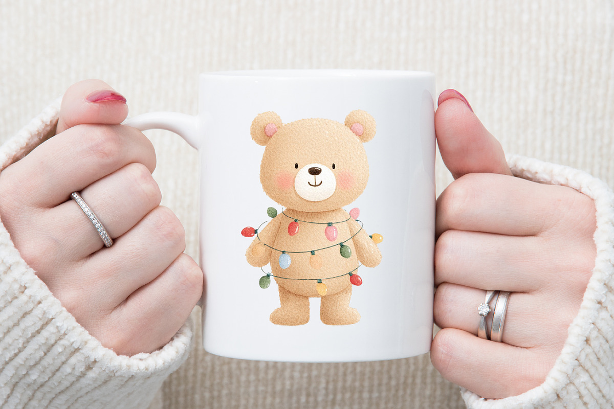New Year Teddy Bear Clipart, an Illustration by Sublimation Artist (Photo 5 of 6)