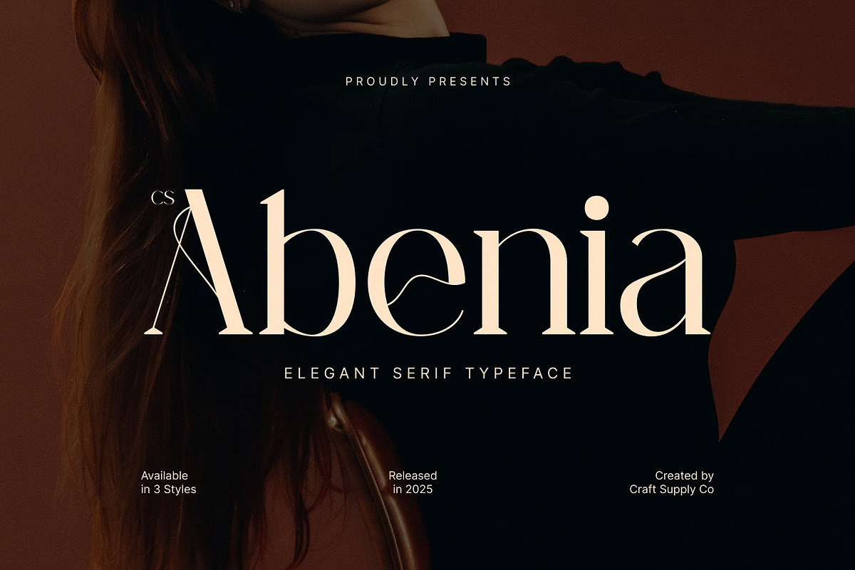 CS Abenia – Elegant Serif Font, a Serif Font by Craft Supply Co. (Photo 1 of 8)