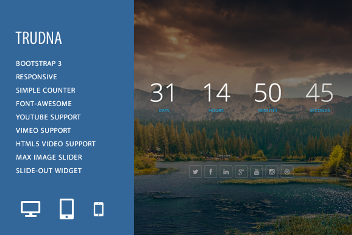 TruDNA - Coming Soon Page, a Bootstrap Template by FWPolice (Photo 1 of 3)