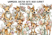 Whimsical Easter Cute Deer Clipart, an Illustration by Daily.Designs (Thumbnail 1 of 7)