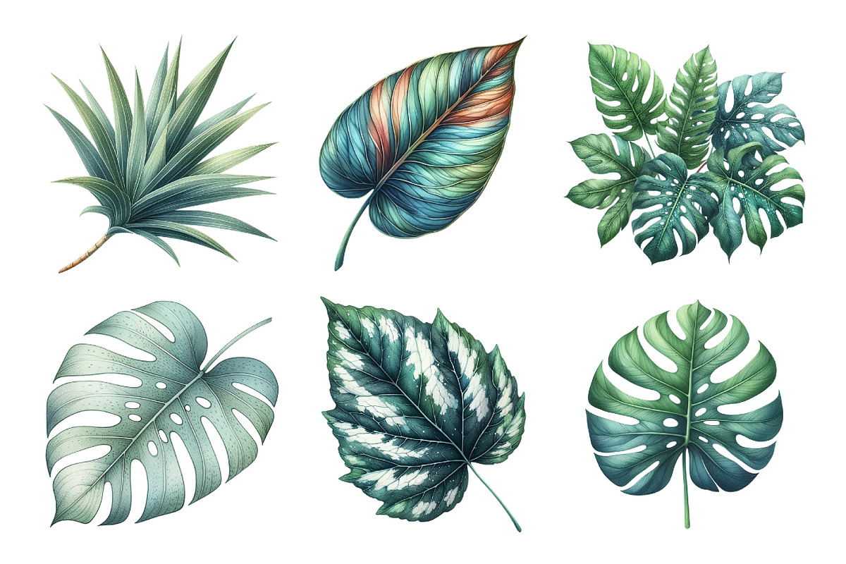 matching Tropical Leaves Bundle, an Illustration by Daily.Designs (Photo 5 of 5)