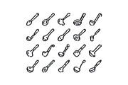 Kitchen ladles and spoons outline, an Object Graphic by pikepicture (Thumbnail 1 of 3)