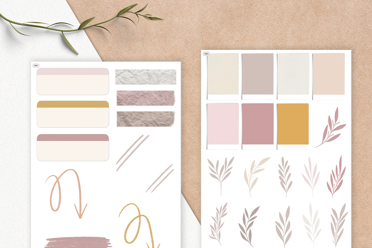 Mood Board digital stickers, an Illustration by Oh Mia Studio (Photo 3 of 5)