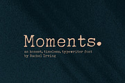 Moments | Typewriter Font, a Serif Font by Heart + Soul Studios (Thumbnail 1 of 8)