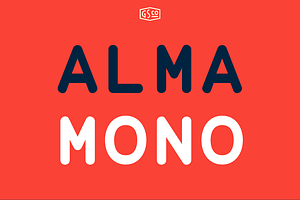 Alma Mono - A monospaced sans serif, a Sans Serif Font by Great Scott!