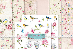 Shabby - Digital Paper Pack, a Pattern Graphic by MadeByAmaranta