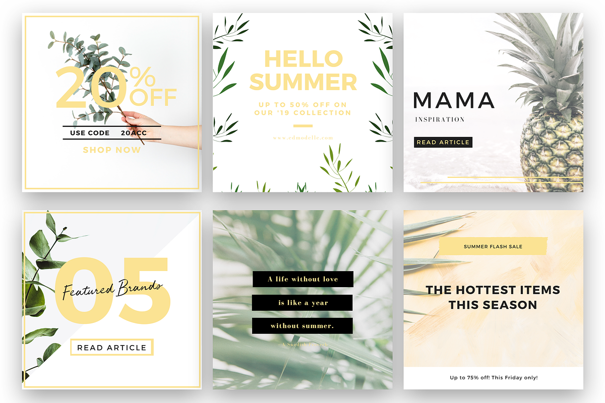 Tropical Social Media Bundle, a Social Media Template by Sales Shop (Photo 3 of 3)