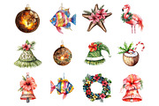 Tropical Christmas Clipart, an Illustration by Design Market (Thumbnail 3 of 3)