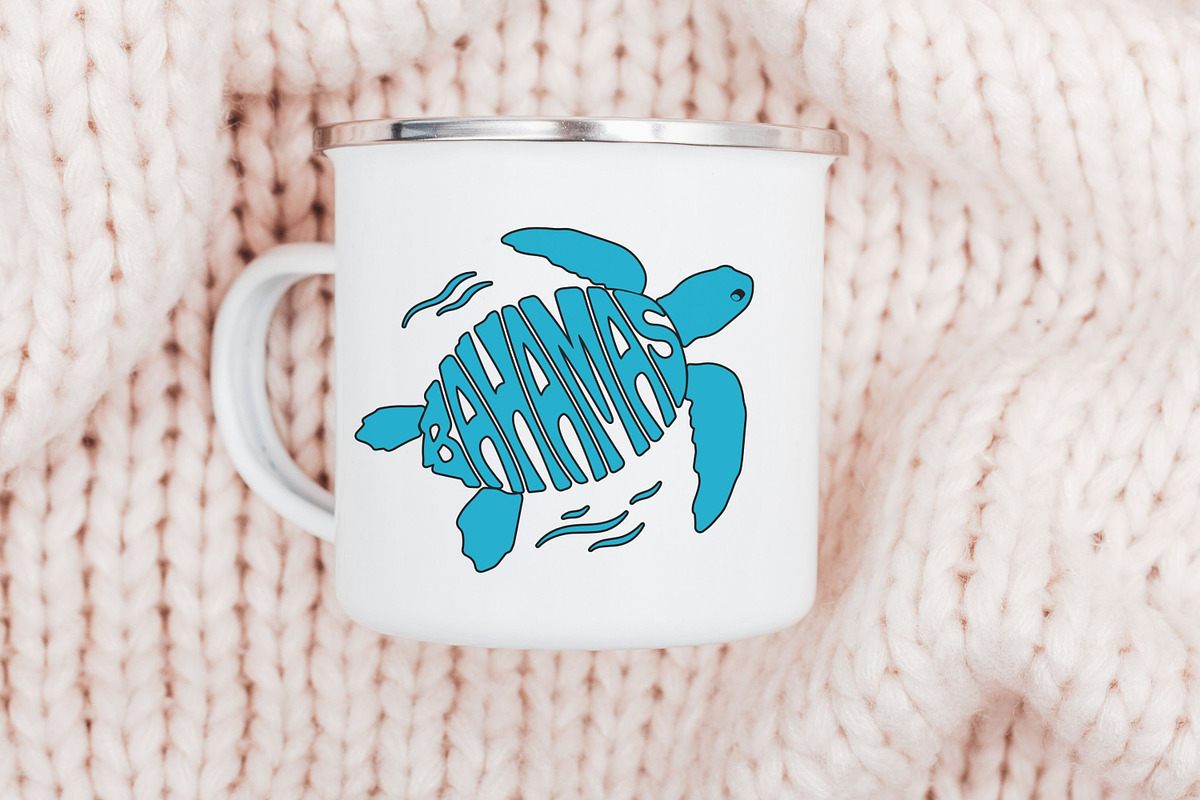 Bahamas Word Art in a sea turtle, an Object Graphic by DigitalDesignsLaura (Photo 2 of 4)
