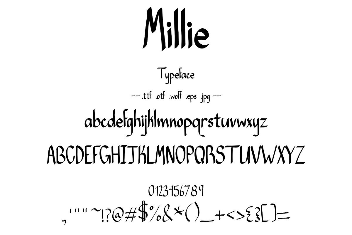 Font Millie. Modern Calligraphy., a Sans Serif Font by PageLightStudios (Photo 1 of 6)
