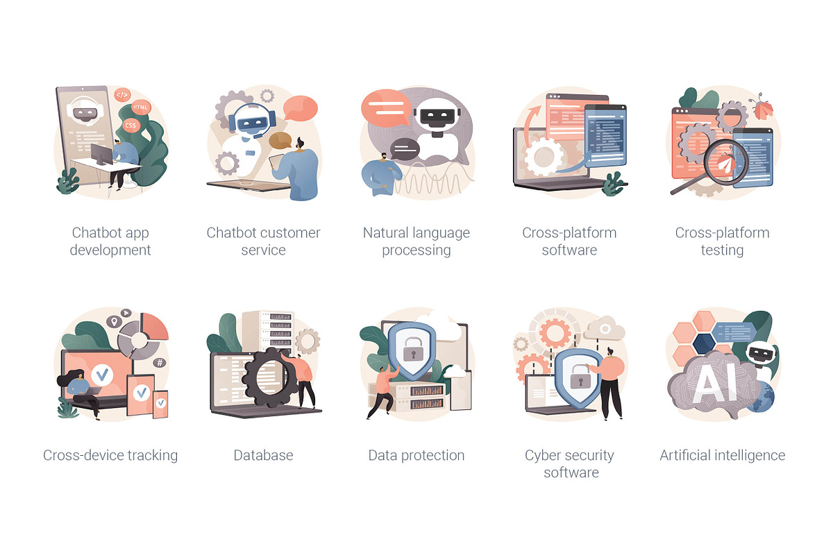 100 IT business vector illustrations, a Templates & Theme by Visual Generation (Photo 13 of 13)